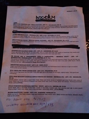 Menu photo 8 Arcadium Lexington, KY