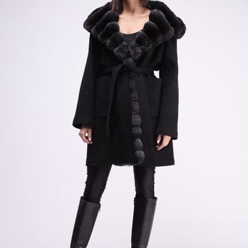 B B Hawk Furs - 100% cashmere with Chinchilla trim and hood - Leather Goods Near Me - Dallas, Texas B B Hawk Furs - 100% cashmere with Chinchilla trim and hood - Leather Goods Near Me - Dallas, Texas