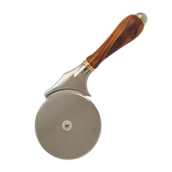J Malcolm Woodworks - Lifetime Heirloom 4" solid Stn-Stl Pizza Cutter that unscrews for dishwashing with your choice of hardwood for the handle.