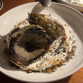 Los Fuegos - Wood fired artichoke with yoghurt - Argentine Near Me - Miami Beach, Florida