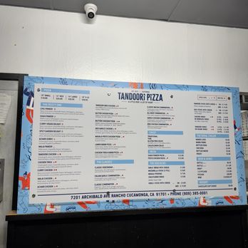 Tandoori Pizza - Menu - Pizza Near Me - Rancho Cucamonga, California