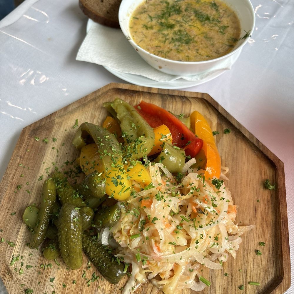 Olesya's Kitchen - Mushroom soup, pickle assortment and not what you expected. SO GOOD! - Ukrainian Near Me - Columbus, Indiana Olesya's Kitchen - Mushroom soup, pickle assortment and not what you expected. SO GOOD! - Ukrainian Near Me - Columbus, Indiana