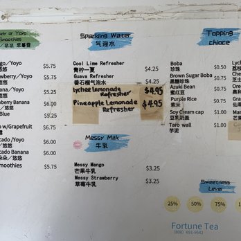 Fortune Tea - Menu 10/2020 - Bubble Tea Near Me - Honolulu, Hawaii Fortune Tea - Menu 10/2020 - Bubble Tea Near Me - Honolulu, Hawaii