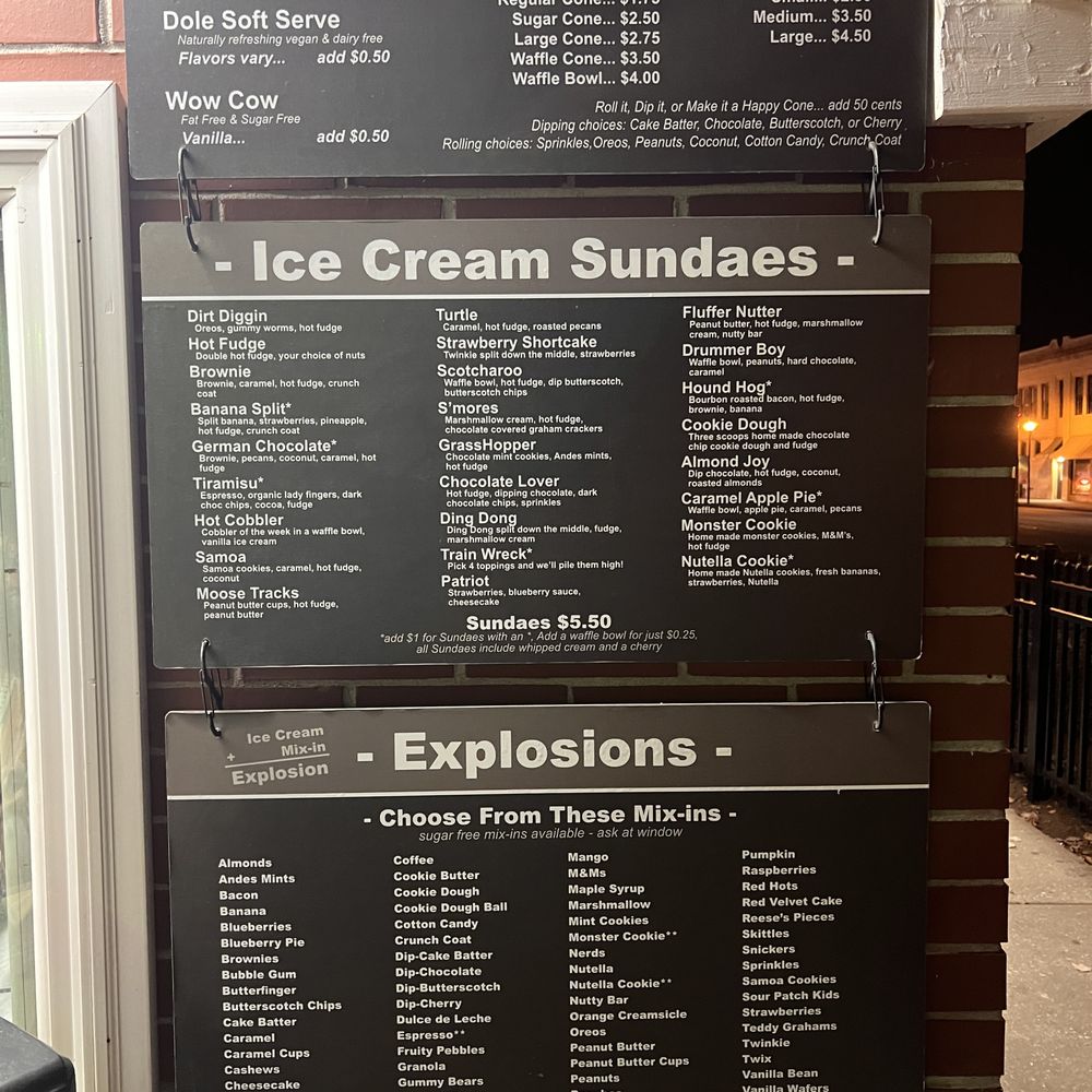 Ice Cream Station - Quick glance at the menu - Ice Cream & Frozen Yogurt Near Me - Simpsonville, South Carolina Ice Cream Station - Quick glance at the menu - Ice Cream & Frozen Yogurt Near Me - Simpsonville, South Carolina
