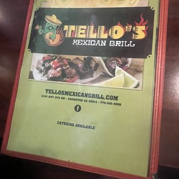 Tello's Mexican Grill - Menu - Tex-Mex Near Me - Covington, Georgia Tello's Mexican Grill - Menu - Tex-Mex Near Me - Covington, Georgia