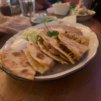 Superica - Quesadilla dinner w/ refried beans, shredded lettuce sour cream. Good price point for serving size. - Tex-Mex Near Me - Cary, North Carolina Superica - Quesadilla dinner w/ refried beans, shredded lettuce sour cream. Good price point for serving size. - Tex-Mex Near Me - Cary, North Carolina