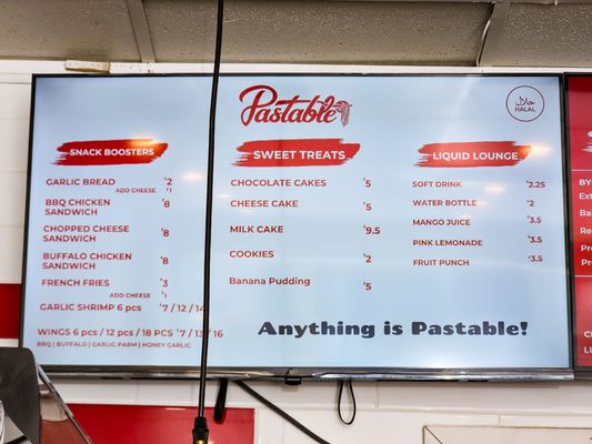 Menu photo 3 Pastable Toronto, ON