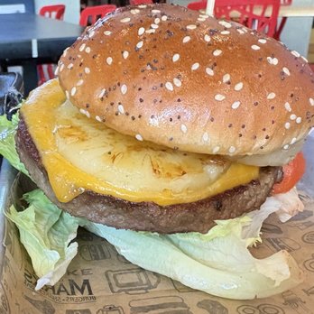 Grill Marks - Impossible burger with pineapple - Burgers Near Me - Greenville, South Carolina