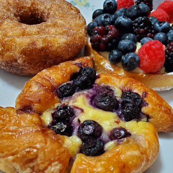 Left Bank Pastry - Berry Croissant, Cinnamon Sugar Croissant Doughnut, Mixed Berry Fruit Tart. - Bakeries Near Me - Olympia, Washington Left Bank Pastry - Berry Croissant, Cinnamon Sugar Croissant Doughnut, Mixed Berry Fruit Tart. - Bakeries Near Me - Olympia, Washington