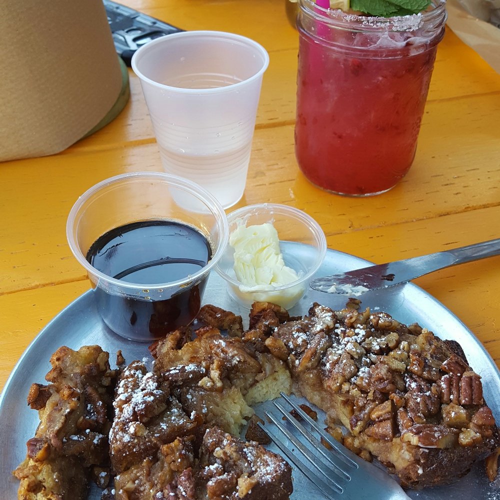 The Duce - Baked cinnamon pecan french toast with maple syrup. Pomegranate Margaritas. - Lounges Near Me - Phoenix, Arizona