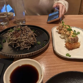 SUSHI-SAN - Chilled Soba Noodles and spicy tuna crispy rice - Sushi Bars Near Me - Chicago, Illinois