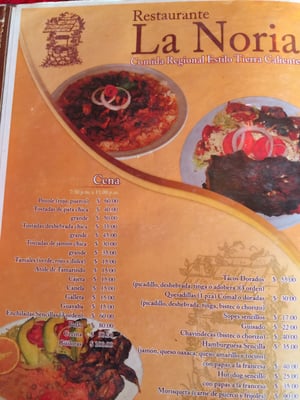 Menu photo 2 La Noria Morelia, MIC Menu photo 2 La Noria Morelia, MIC