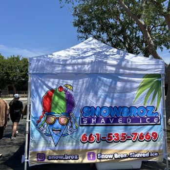 Snow Broz. - a sign for a business - Shaved Ice Near Me