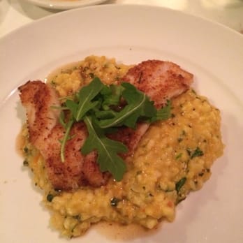 Fin Bistro - Snapper over rock shrimp risotto! - Seafood Near Me - Marco Island, Florida Fin Bistro - Snapper over rock shrimp risotto! - Seafood Near Me - Marco Island, Florida