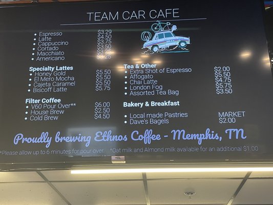 Menu photo 1 Team Car Cafe Memphis, TN