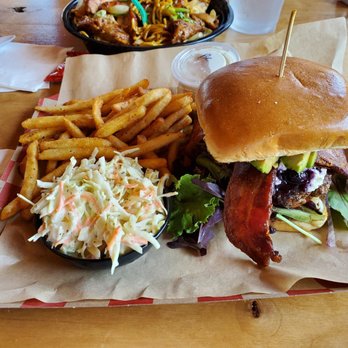 Garibaldi Portside Bistro - Bacon blue goat cheese burger, terrific slaw and fries. - American Near Me - Garibaldi, Oregon Garibaldi Portside Bistro - Bacon blue goat cheese burger, terrific slaw and fries. - American Near Me - Garibaldi, Oregon