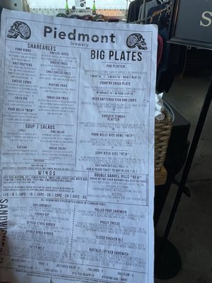 Menu photo 6 Piedmont Brewery Griffin, GA Menu photo 6 Piedmont Brewery Griffin, GA
