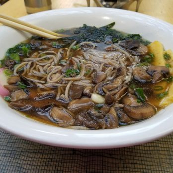 Shoyu - Wild mushroom noodles. Missing the wild. Lots of button mushrooms. - Japanese Near Me - Saint Paul, Minnesota