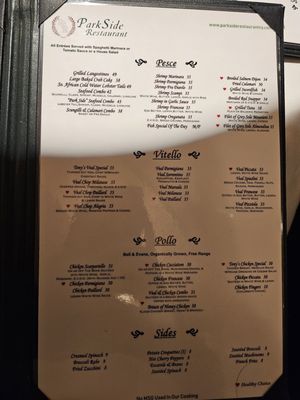 Menu photo 1 Park Side Restaurant Corona, NY Menu photo 1 Park Side Restaurant Corona, NY