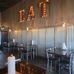 The Flying Pig - Inside is rustic decor
