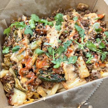 Katana Kitchen - Spicy Kim Chi Fries with Steak - Japanese Near Me - Statesville, North Carolina Katana Kitchen - Spicy Kim Chi Fries with Steak - Japanese Near Me - Statesville, North Carolina