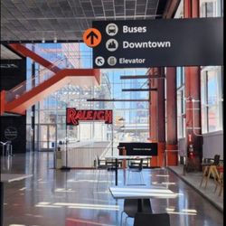 Raleigh Union Station - Signage showing directions