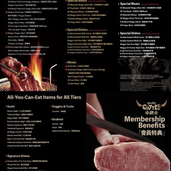 Chubby Cattle - Menu from their website - Barbeque Near Me - Cerritos, California