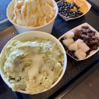 Spiceology - Caramel and Green Tea Snows - Taiwanese Near Me - Arcadia, California Spiceology - Caramel and Green Tea Snows - Taiwanese Near Me - Arcadia, California