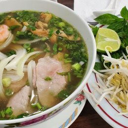 Combination Pho: Shrimp, Meatball, Steak, Chicken, and Brisket