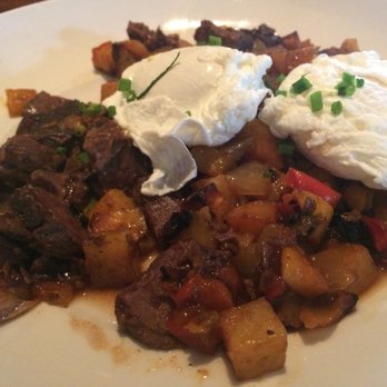 Seasons 52 - The short rib hash with poached eggs. A crowd pleaser! - New American Near Me - Orlando, Florida Seasons 52 - The short rib hash with poached eggs. A crowd pleaser! - New American Near Me - Orlando, Florida