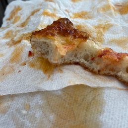 Grease from the pizza and the the bread ratio to topping is too much for my liking. Grease from the pizza and the the bread ratio to topping is too much for my liking.