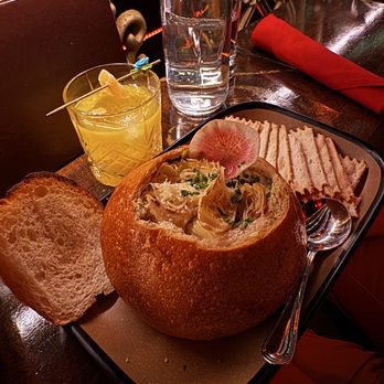 Can Can Culinary Cabaret - Spinach and artichoke bread bowl - French Near Me - Seattle, Washington
