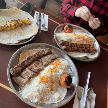 Kabobi Grill - Beef Koubideh Kabob (Beef Kofta) Lamb Koubideh Kabob (Lamb Kofta) Chicken Breast - Mediterranean Near Me - Chicago, Illinois