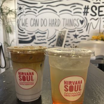 Nirvana Soul Coffee - Mabuhay Ube Latte + Serotonin Sunrise - Coffee & Tea Near Me - San Jose, California Nirvana Soul Coffee - Mabuhay Ube Latte + Serotonin Sunrise - Coffee & Tea Near Me - San Jose, California