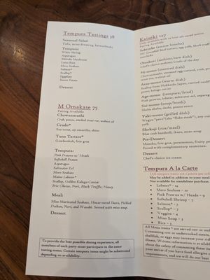 Menu photo 8 M Tempura Durham, NC Menu photo 8 M Tempura Durham, NC