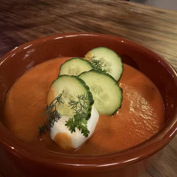 Magdalena - No menu Monday (the simpsons) - Flanders "nachos" (whipped ricotta, cucumber, gazpacho) - Cocktail Bars Near Me - Indianapolis, Indiana