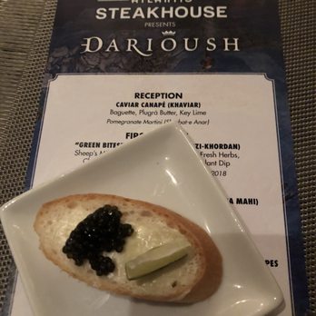 Atlantis Steakhouse - 2020 Darioush Persian dinner- Amuse bouchée caviar canapé - Steakhouses Near Me - RENO, Nevada Atlantis Steakhouse - 2020 Darioush Persian dinner- Amuse bouchée caviar canapé - Steakhouses Near Me - RENO, Nevada