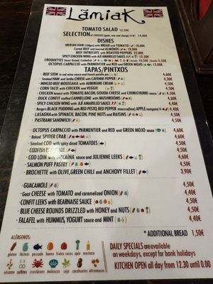 Menu photo 4 Lamiak Madrid, M