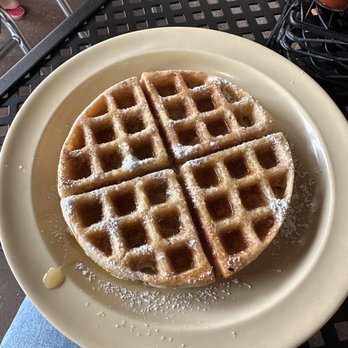 Milk and Honey Restaurant at Cascade - Waffle with cinnamon and powdered sugar - Breakfast & Brunch Near Me - Atlanta, Georgia