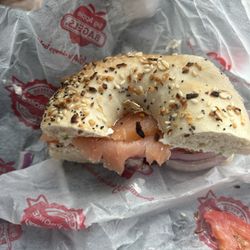 Big Apple Bagels - Lox and cream cheese bagel