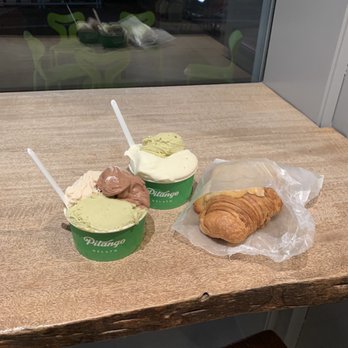 Pitango Gelato & Coffee - Gelato and almond croissant - Ice Cream & Frozen Yogurt Near Me - Reston, Virginia