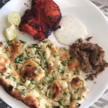 Kababish - Gola kabab, chicken tikka and garlic naan. Was great!! The gola kabab was outstanding. It is definitely very spicy,kids couldn't handle it. - Indian Near Me - Jackson Heights, New York Kababish - Gola kabab, chicken tikka and garlic naan. Was great!! The gola kabab was outstanding. It is definitely very spicy,kids couldn't handle it. - Indian Near Me - Jackson Heights, New York