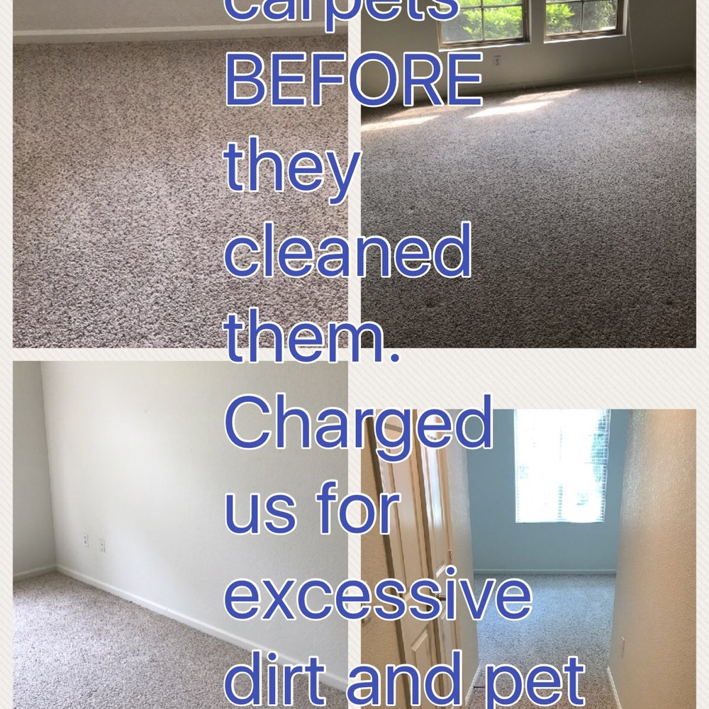 Exemplary Carpet Clean - Photos taken right before we moved out. They charged us $10 excessive dirt fee and $45 pet stain fee. No dirt or stains anywhere! Total scam - Carpet Cleaning Near Me