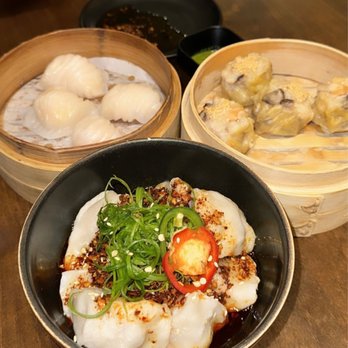 Dumpling Time - Chili Pork Dumplings Shrimp & Pork Siu Mai Shrimp Har Gow - Asian Fusion Near Me - San Jose, California