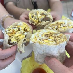 Donut Avenue - Sausage egg burrito and chorizo egg burrito