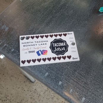 Tacoma Java - Punch card & daily specials - Coffee & Tea Near Me - Tacoma, Washington Tacoma Java - Punch card & daily specials - Coffee & Tea Near Me - Tacoma, Washington