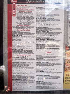 Menu photo 2 Regina Pizzeria Boston, MA