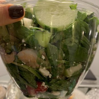 Nature's Grill - Created my own salad (spinach, shrimp, cucumber, strawberries, apples, goat cheese & balsamic vinaigrette). Nicely mixed! - Juice Bars & Smoothies Near Me - Brooklyn, New York Nature's Grill - Created my own salad (spinach, shrimp, cucumber, strawberries, apples, goat cheese & balsamic vinaigrette). Nicely mixed! - Juice Bars & Smoothies Near Me - Brooklyn, New York