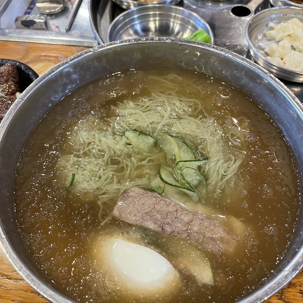 Jongro BBQ Flushing - Cold Green Tea Noodles - Korean Near Me - Flushing, New York