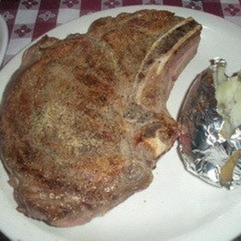 Lowake Steak House - One size fits all ribeye - Steakhouses Near Me - Rowena, Texas